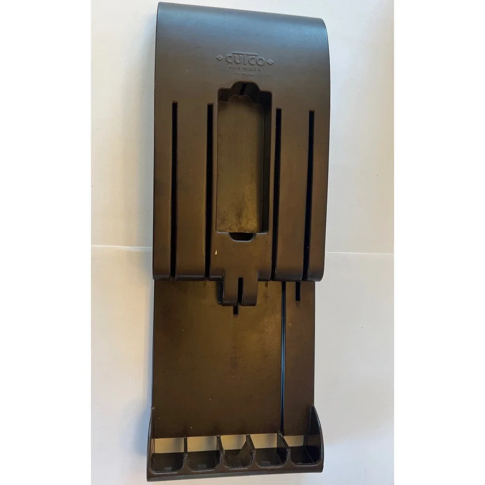 Vintage Cutco Brown 5 Slot Knife Holder Wall Mount In-Drawer Storage Made in USA - Picture 2 of 11
